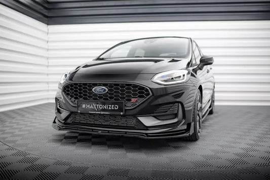Maxton Design Frontlippe V.4 mit Flaps für Ford Fiesta ST / ST-Line Mk8 Facelift – Ansicht 1