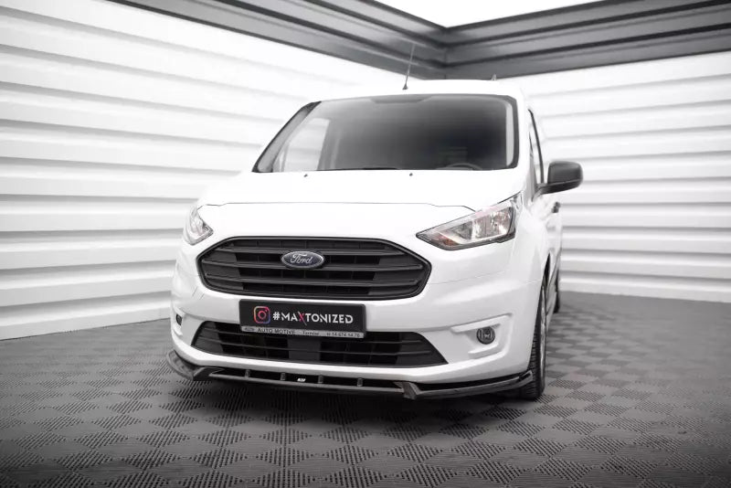 Maxton Design Frontlippe V.2 für Ford Transit Connect Mk2 Facelift Hochglanz schwarz – Ansicht 1