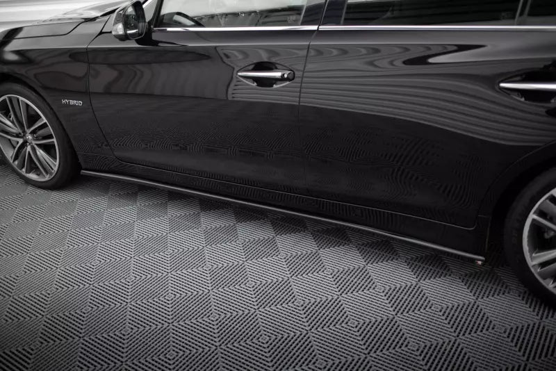 Maxton Design Seitenschweller (Paar) V.2 für Infiniti Q50 S Mk1 Hochglanz schwarz – Ansicht 3