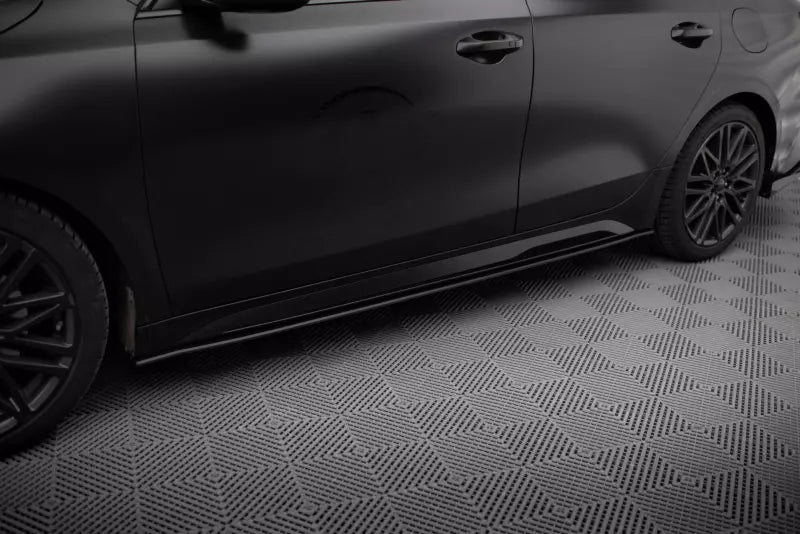 Maxton Design Street Pro Seitenschweller (Paar) für Kia Proceed GT Mk1 Facelift Schwarz matt – Ansicht 1