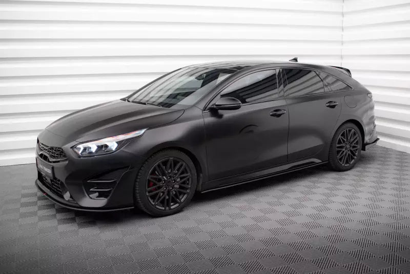 Maxton Design Street Pro Seitenschweller (Paar) für Kia Proceed GT Mk1 Facelift Schwarz matt – Ansicht 2