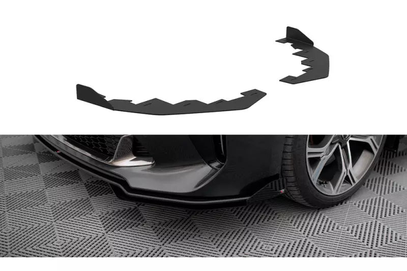 Maxton Design Front Flaps Kia Stinger GT / GT-Line Mk1 Hochglanz schwarz – Ansicht 1