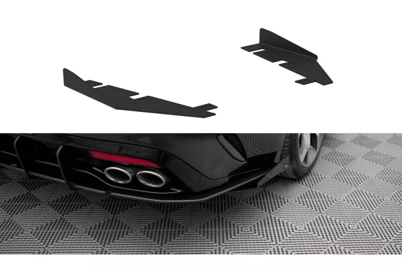 Maxton Design Hintere Seiten Flaps Kia Stinger GT-Line Mk1 Hochglanz schwarz – Ansicht 1