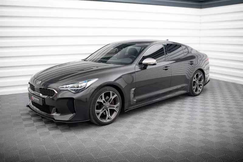 Maxton Design Street Pro Seitenschweller (Paar) für Kia Stinger GT-Line Mk1 Schwarz matt – Ansicht 3