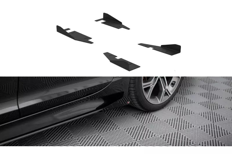 Maxton Design Seiten Flaps Kia Stinger GT / GT-Line Mk1 Hochglanz schwarz – Ansicht 1