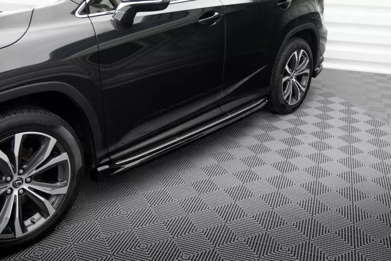 Maxton Design Seitenschweller (Paar) für Lexus RX Mk4 Facelift Hochglanz schwarz – Ansicht 1