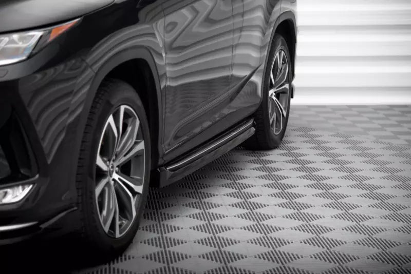 Maxton Design Seitenschweller (Paar) für Lexus RX Mk4 Facelift Hochglanz schwarz – Ansicht 2