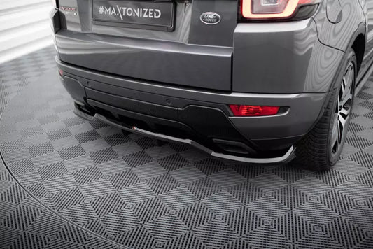 Maxton Design mittlerer Heckdiffusor DTM Look für Land Rover Range Rover Evoque Mk1 Facelift Hochglanz schwarz – Ansicht 1