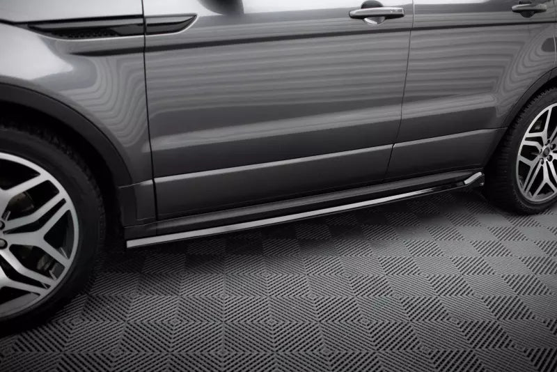 Maxton Design Seitenschweller (Paar) für Land Rover Range Rover Evoque Mk1 Facelift Hochglanz schwarz – Ansicht 1