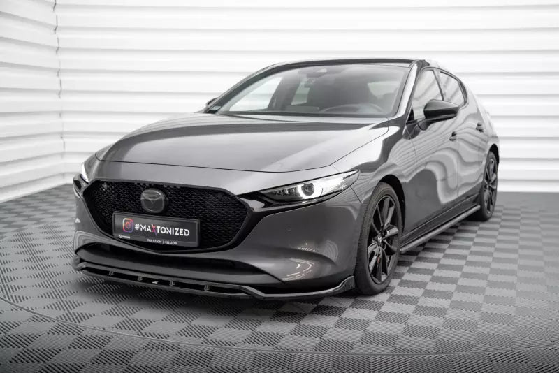 Maxton Design Frontlippe V.2 für Mazda 3 Mk4 Hochglanz schwarz – Ansicht 1