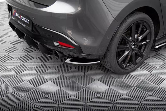 Maxton Design Diffusor Flaps für Mazda 3 Mk4 Hochglanz schwarz – Ansicht 1