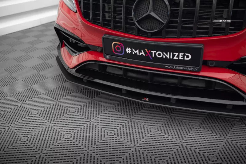 Maxton Design Street Pro Frontlippe für Mercedes-Benz A 45 AMG Aero W176 Facelift Schwarz matt – Ansicht 3