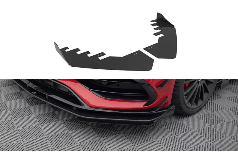 Maxton Design Front Flaps Mercedes-Benz A 45 AMG W176 Facelift Hochglanz schwarz – Ansicht 1