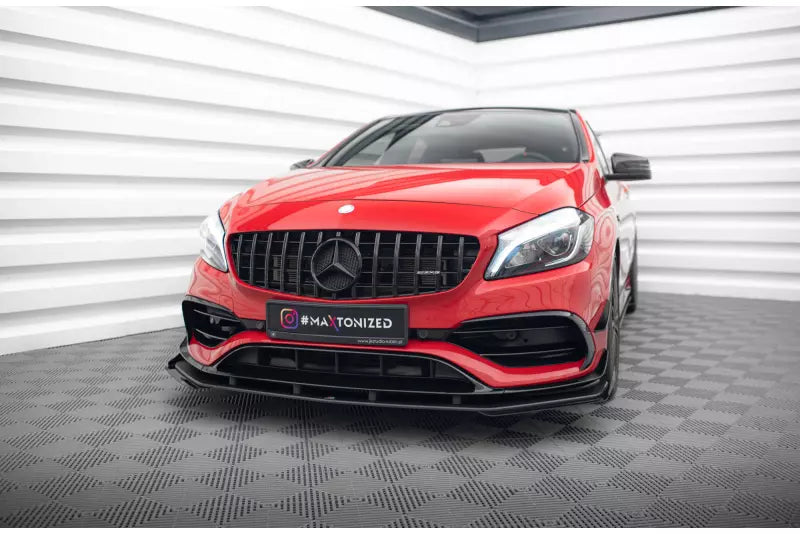 Maxton Design Front Flaps Mercedes-Benz A 45 AMG W176 Facelift Hochglanz schwarz – Ansicht 2