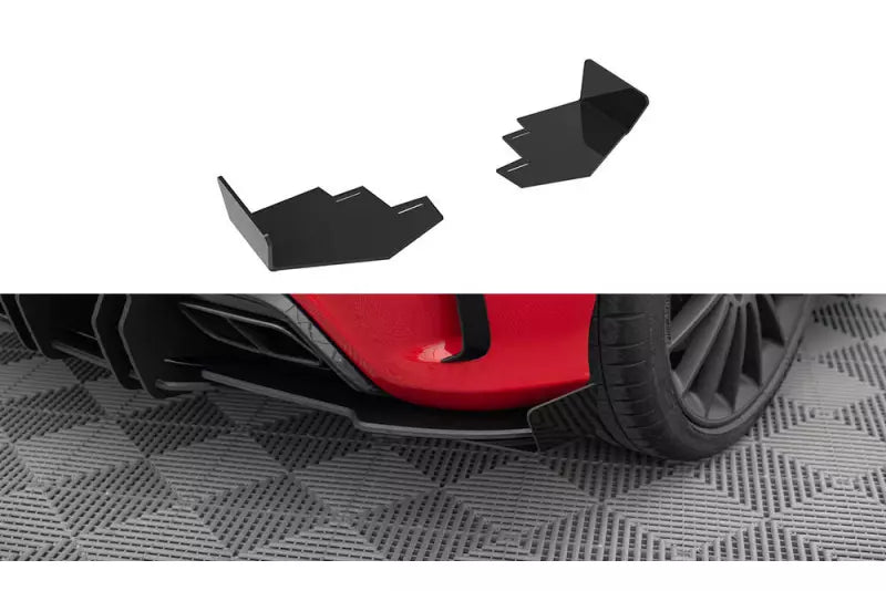 Maxton Design Hintere Seiten Flaps Mercedes-Benz A 45 AMG W176 Facelift Hochglanz schwarz – Ansicht 1