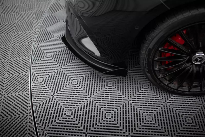 Maxton Design Street Pro Frontlippe für Mercedes-AMG A35 W177 Facelift Schwarz mit Hochglanz Flaps – Ansicht 3
