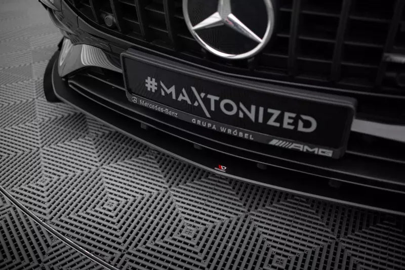 Maxton Design Street Pro Frontlippe für Mercedes-AMG A35 W177 Facelift Schwarz mit Hochglanz Flaps – Ansicht 4