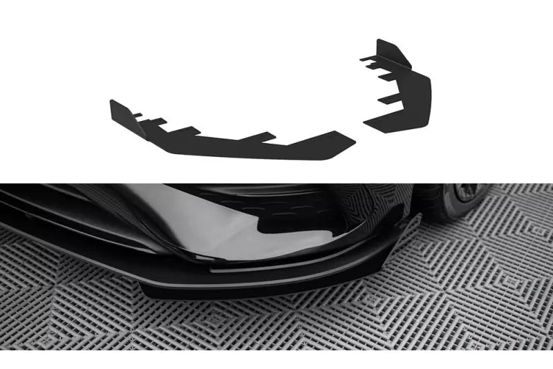 Maxton Design Front Flaps Mercedes-AMG A35 W177 Facelift Hochglanz schwarz – Ansicht 1