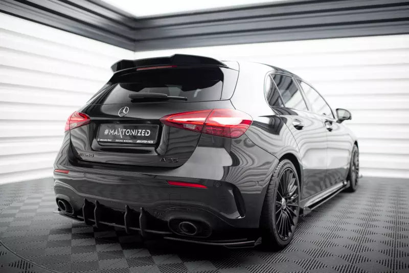 Maxton Design Street Pro Diffusor Flaps für Mercedes-AMG A35 Hatchback W177 Schwarz mit Hochglanz Flaps – Ansicht 3