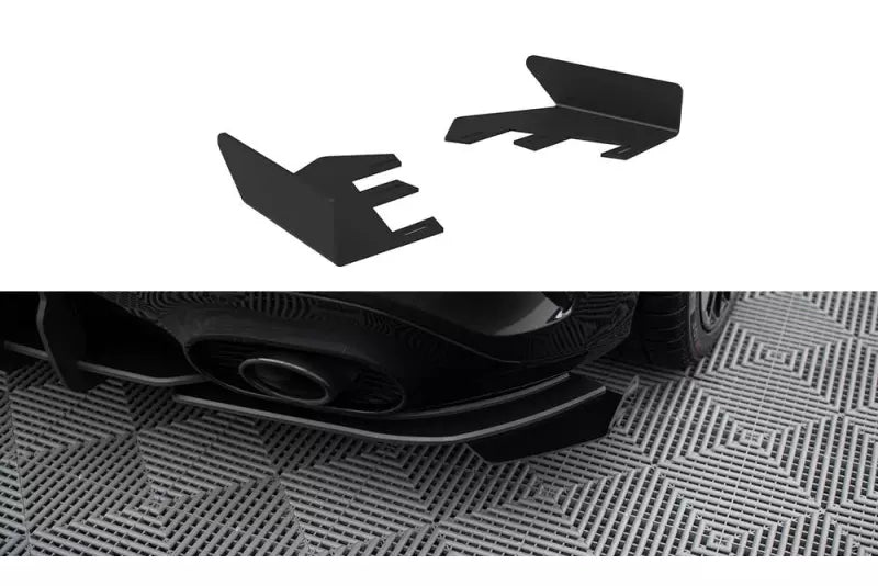 Maxton Design Hintere Seiten Flaps Mercedes-AMG A35 Hatchback W177 Hochglanz schwarz – Ansicht 1