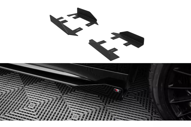 Maxton Design Seiten Flaps Mercedes-AMG A35 W177 Facelift Hochglanz schwarz – Ansicht 1