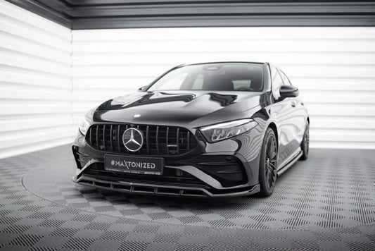 Maxton Design Frontlippe für Mercedes-AMG A35 W177 Facelift Hochglanz schwarz – Ansicht 1