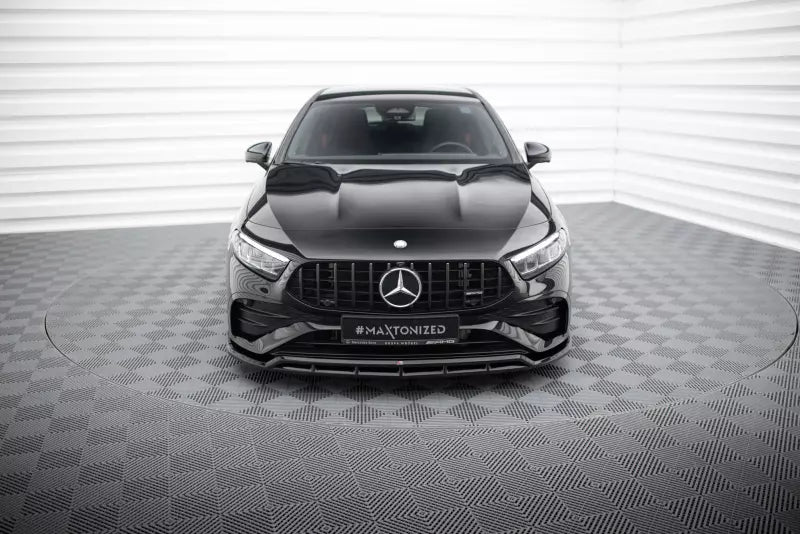 Maxton Design Frontlippe für Mercedes-AMG A35 W177 Facelift Hochglanz schwarz – Ansicht 2