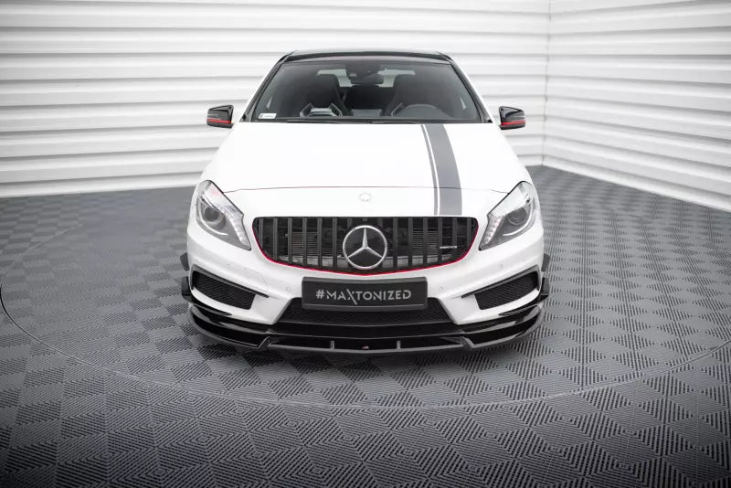 Maxton Design Frontlippe V.3 für Mercedes-Benz A45 AMG W176 Hochglanz schwarz – Ansicht 2