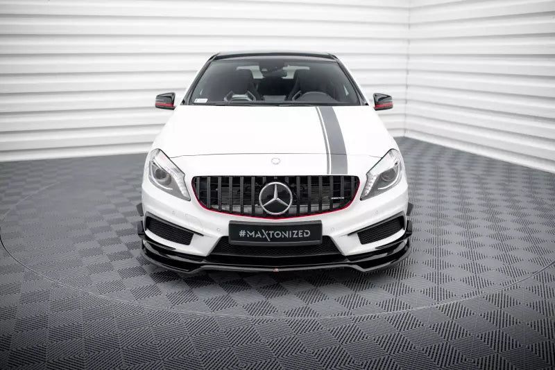Maxton Design Frontlippe V.4 für Mercedes-Benz A45 AMG W176 Hochglanz schwarz – Ansicht 2