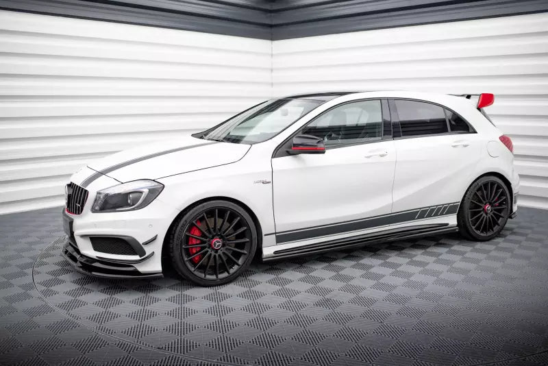 Maxton Design Seitenschweller (Paar) für Mercedes-Benz A45 AMG W176 Hochglanz schwarz – Ansicht 2