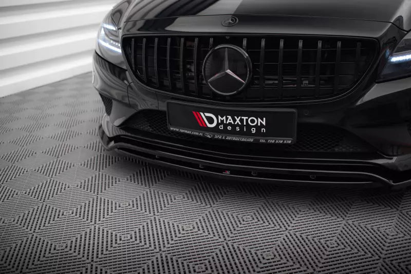 Maxton Design Frontlippe für Mercedes-Benz CLS C218 Facelift Hochglanz schwarz – Ansicht 3