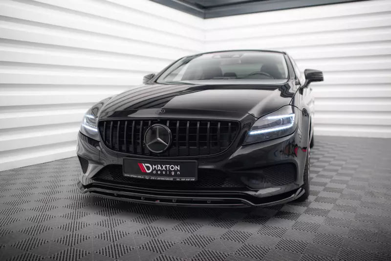 Maxton Design Frontlippe für Mercedes-Benz CLS C218 Facelift Hochglanz schwarz – Ansicht 4