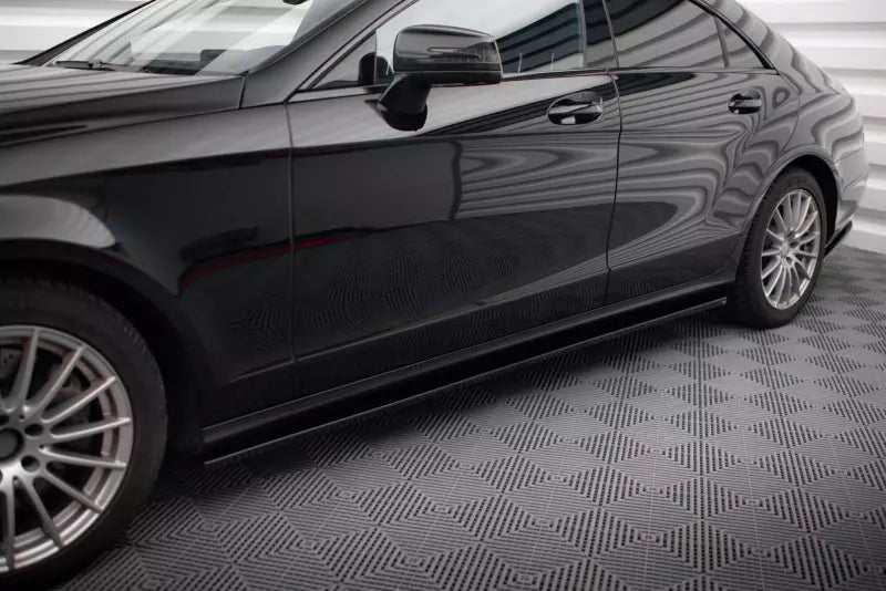 Maxton Design Seitenschweller (Paar) V.2 für Mercedes-Benz CLS C218 Hochglanz schwarz – Ansicht 1