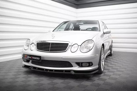 Maxton Design Frontlippe für Mercedes-Benz E 55 AMG W211 Hochglanz schwarz – Ansicht 1