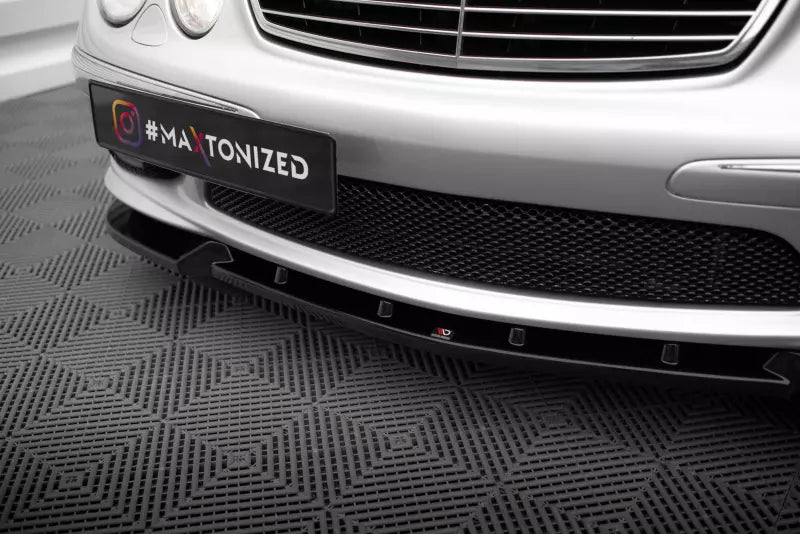 Maxton Design Frontlippe für Mercedes-Benz E 55 AMG W211 Hochglanz schwarz – Ansicht 3