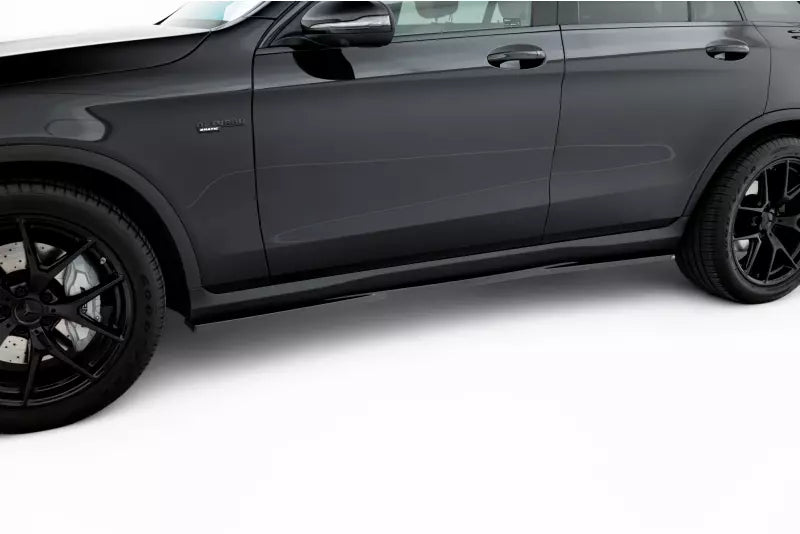 Maxton Design Seitenschweller (Paar) V.2 für Mercedes-Benz GLC Coupe AMG-Line C253 Hochglanz schwarz – Ansicht 1