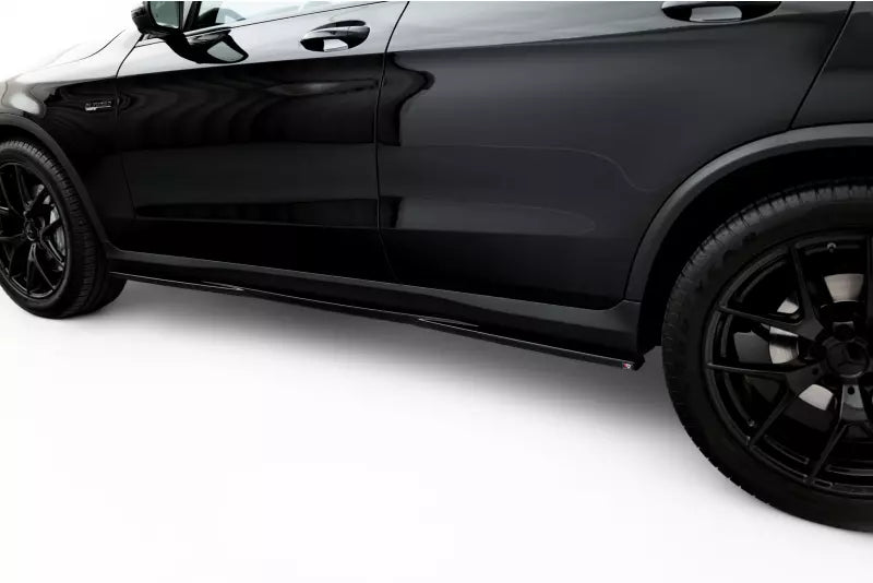 Maxton Design Seitenschweller (Paar) V.2 für Mercedes-Benz GLC Coupe AMG-Line C253 Hochglanz schwarz – Ansicht 3