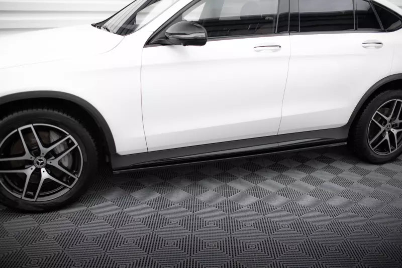 Maxton Design Seitenschweller (Paar) V.3 für Mercedes-Benz GLC Coupe AMG-Line C253 Hochglanz schwarz – Ansicht 1