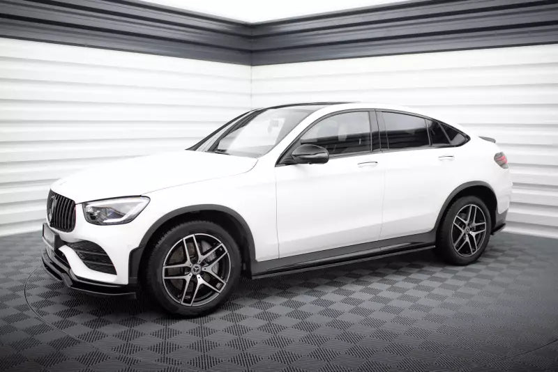 Maxton Design Seitenschweller (Paar) V.3 für Mercedes-Benz GLC Coupe AMG-Line C253 Hochglanz schwarz – Ansicht 2