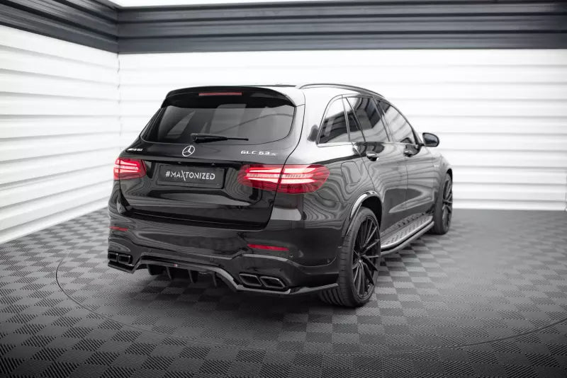 Maxton Design mittlerer Heckdiffusor DTM Look für Mercedes-AMG GLC 63 SUV X253 Hochglanz schwarz – Ansicht 2