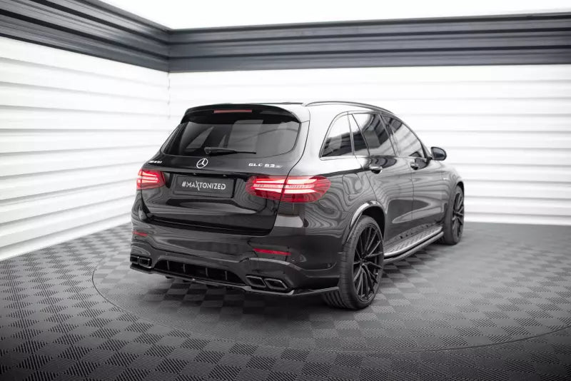 Maxton Design mittlerer Heckdiffusor DTM Look V.2 für Mercedes-AMG GLC 63 SUV X253 Hochglanz schwarz – Ansicht 2