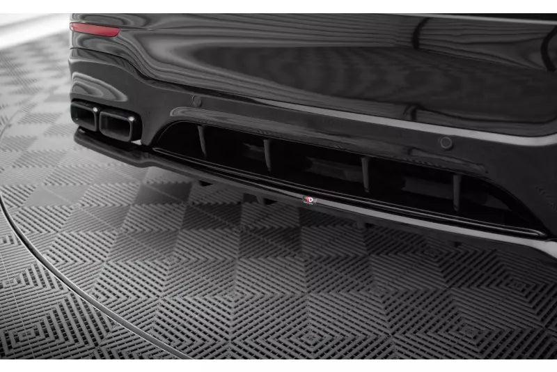 Maxton Design mittlerer Heckdiffusor DTM Look V.2 für Mercedes-AMG GLC 63 SUV X253 Hochglanz schwarz – Ansicht 3