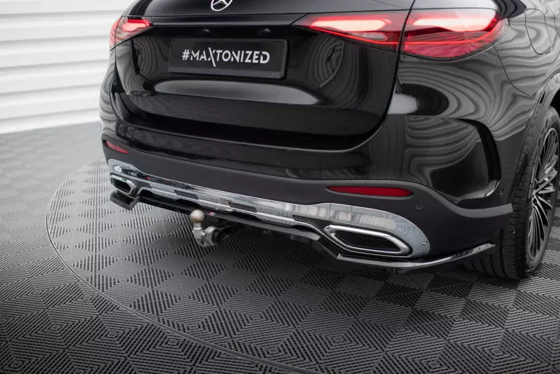 Maxton Design mittlerer Heckdiffusor DTM Look für Mercedes-Benz GLC AMG-Line X254 Hochglanz schwarz – Ansicht 1