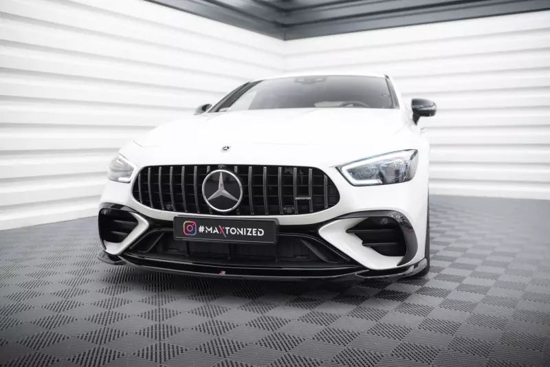 Maxton Design Frontlippe für Mercedes-AMG GT 43 4 Door Coupe V8 Styling Package Hochglanz schwarz – Ansicht 1