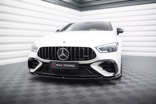Maxton Design Frontlippe für Mercedes-AMG GT 43 4 Door Coupe V8 Styling Package Hochglanz schwarz – Ansicht 1