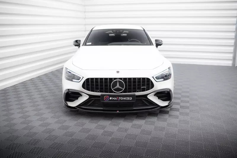 Maxton Design Frontlippe für Mercedes-AMG GT 43 4 Door Coupe V8 Styling Package Hochglanz schwarz – Ansicht 2
