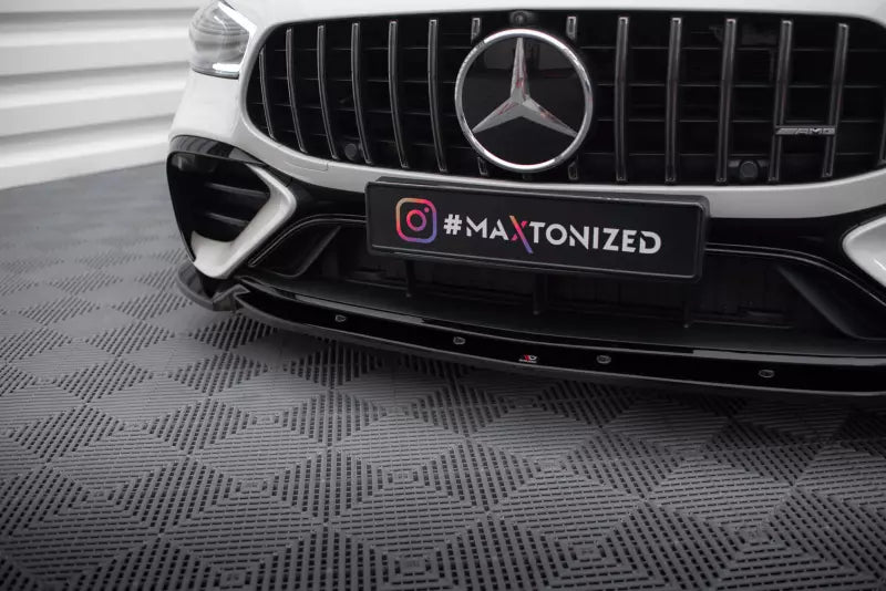 Maxton Design Frontlippe V.2 für Mercedes-AMG GT 43 4 Door Coupe V8 Styling Package Hochglanz schwarz – Ansicht 3