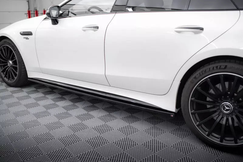 Maxton Design Seitenschweller (Paar) für Mercedes-AMG GT 43 4 Door Coupe V8 Styling Package Hochglanz schwarz – Ansicht 3
