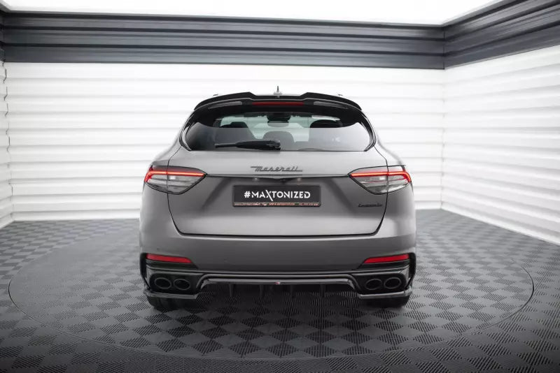 Maxton Design mittlerer Heckdiffusor DTM Look für Maserati Levante Trofeo Mk1 Hochglanz schwarz – Ansicht 2