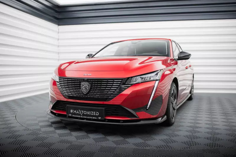 Maxton Design Frontlippe für Peugeot 308 Mk3 Hochglanz schwarz – Ansicht 1